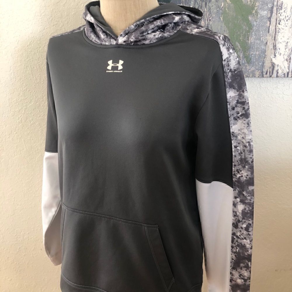 UNDER ARMOUR Coldgear Gray/White Hoodie